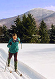 Sharon Powers skiing on Coyote Meadow